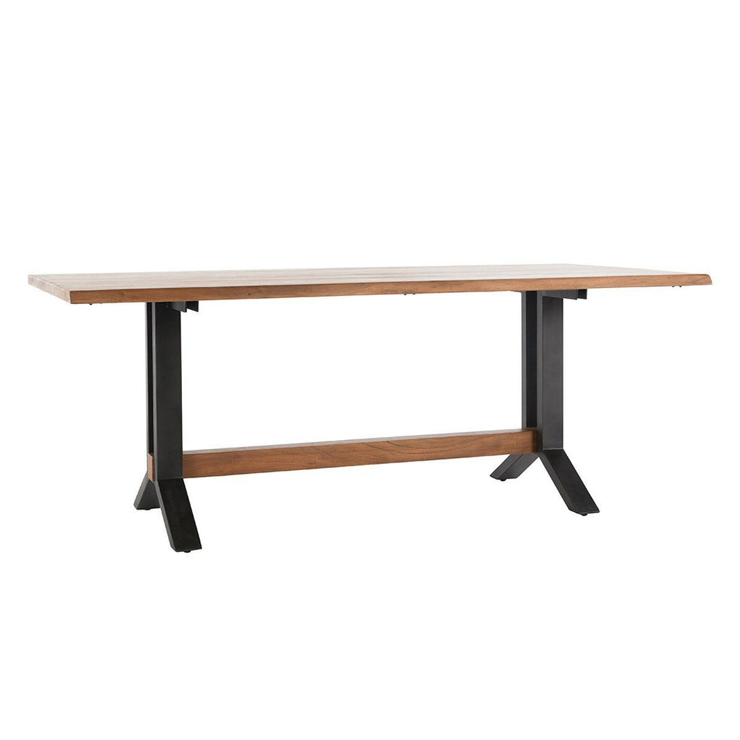Bellamy - Dining Table - Amber Brown, product view with solid wood