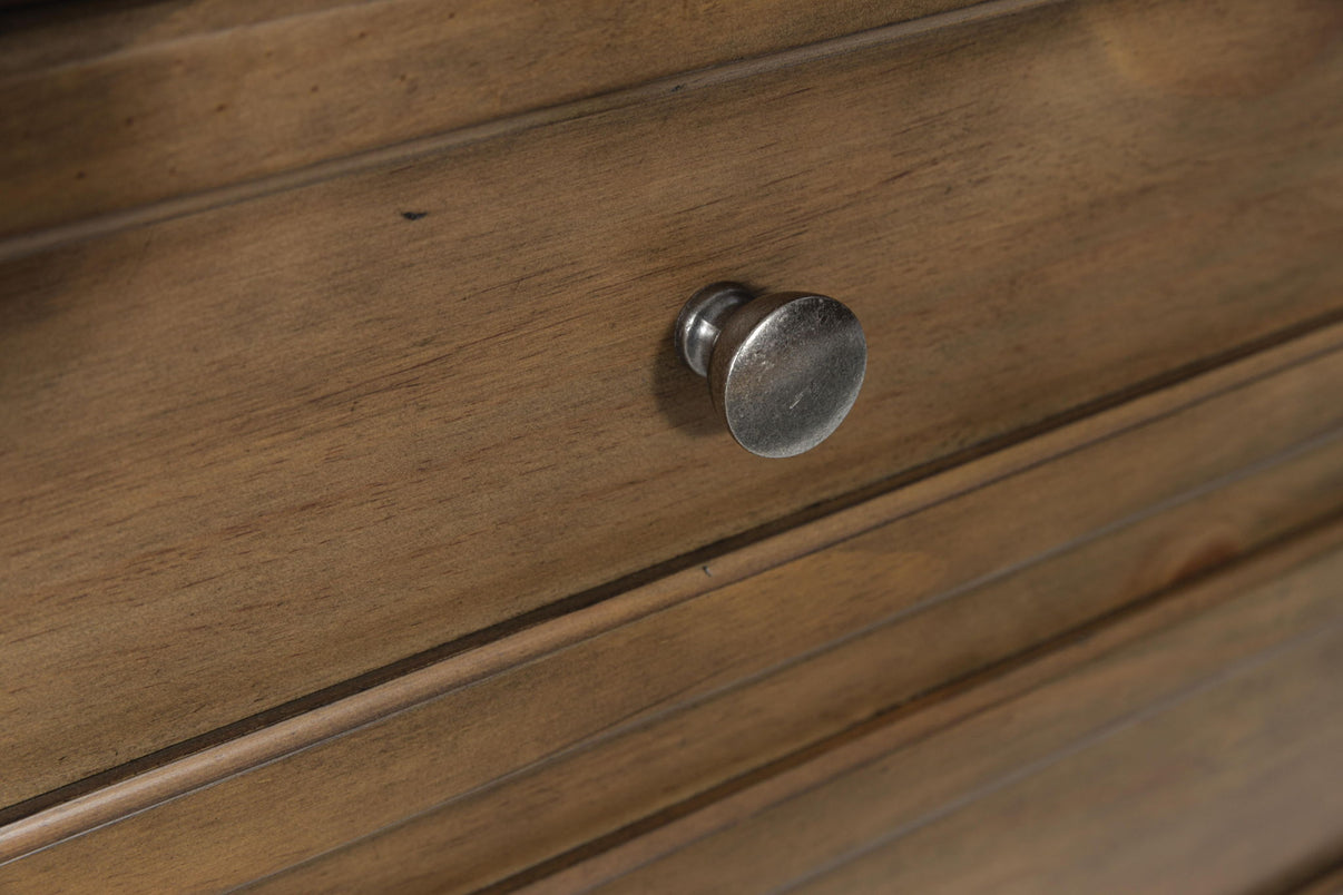 Feddinger - Dresser - Medium Brown, alternate view 7 with wood construction