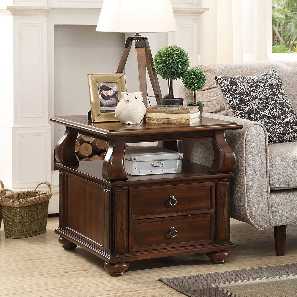 Amado - End Table - Walnut, alternate view 7 with wood construction