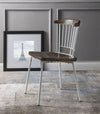 Orien - Side Chair, alternate view 2 with wood construction