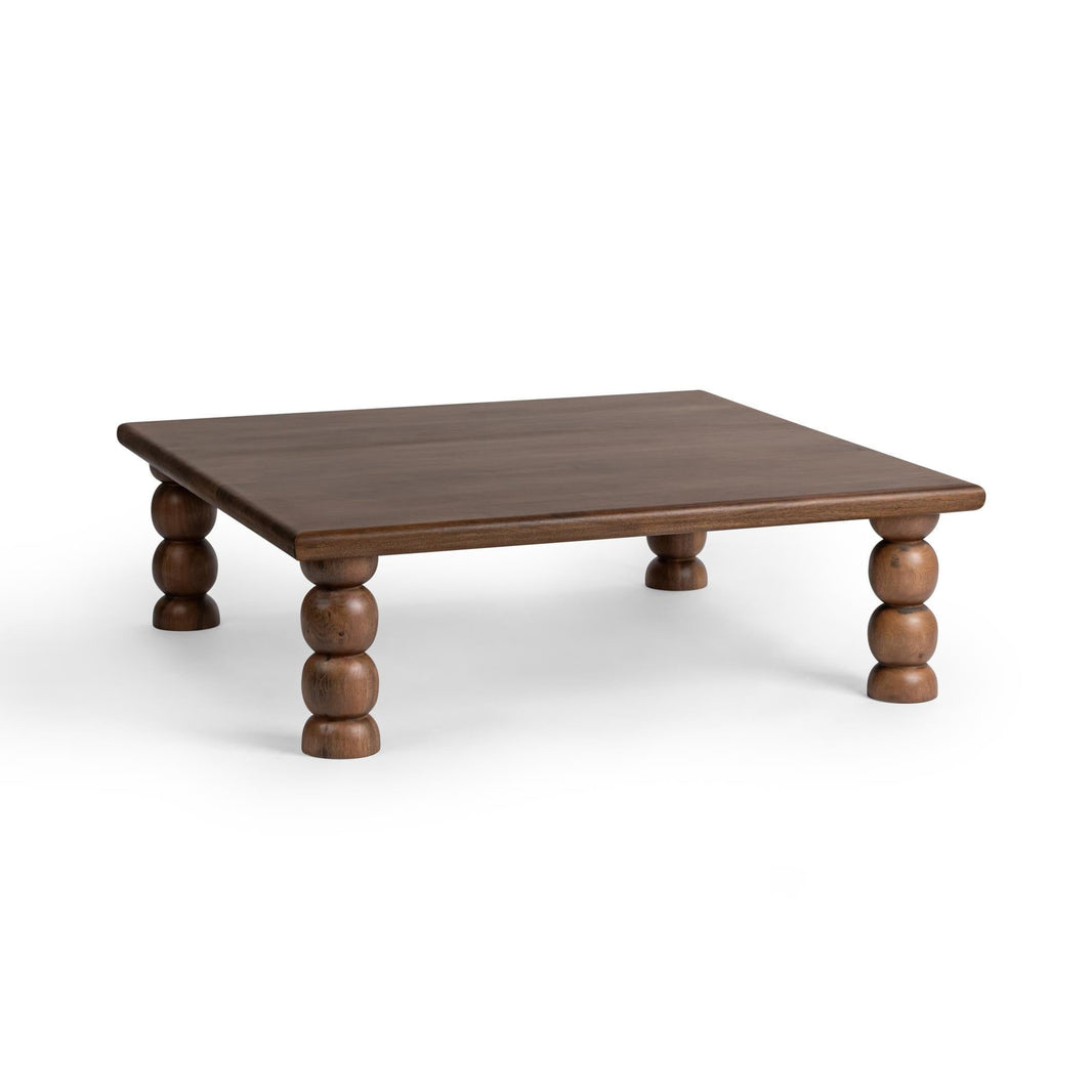 Adir - Square Coffee Table - Tundra Brown, product view with wood construction