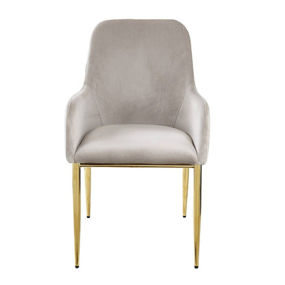 Barnard - Side Chair (Set of 2) - Gray Velvet & Mirrored Gold, alternate view 5