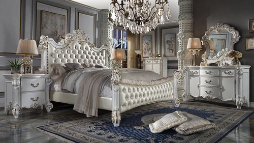 Vendome - Synthetic Upholstered Bed, alternate view 5 with leather upholstery