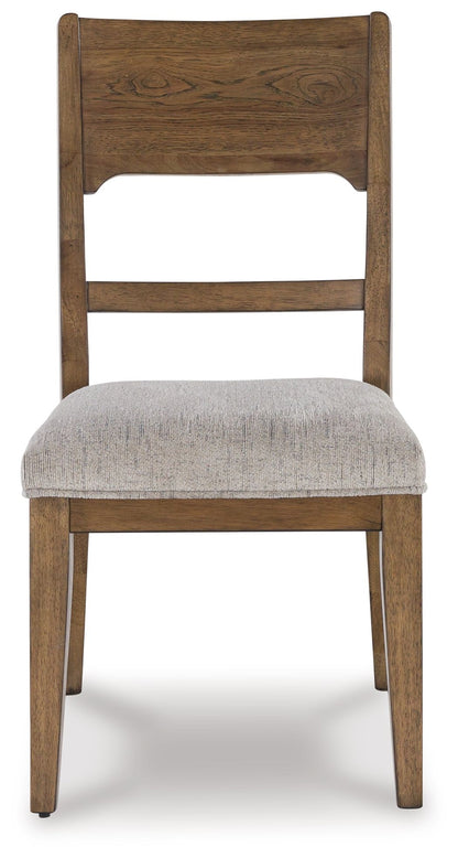 Cabalynn - Dining Uph Side Chair (Set of 2) - Oatmeal / Light Brown, alternate view 7 with polyester fabric