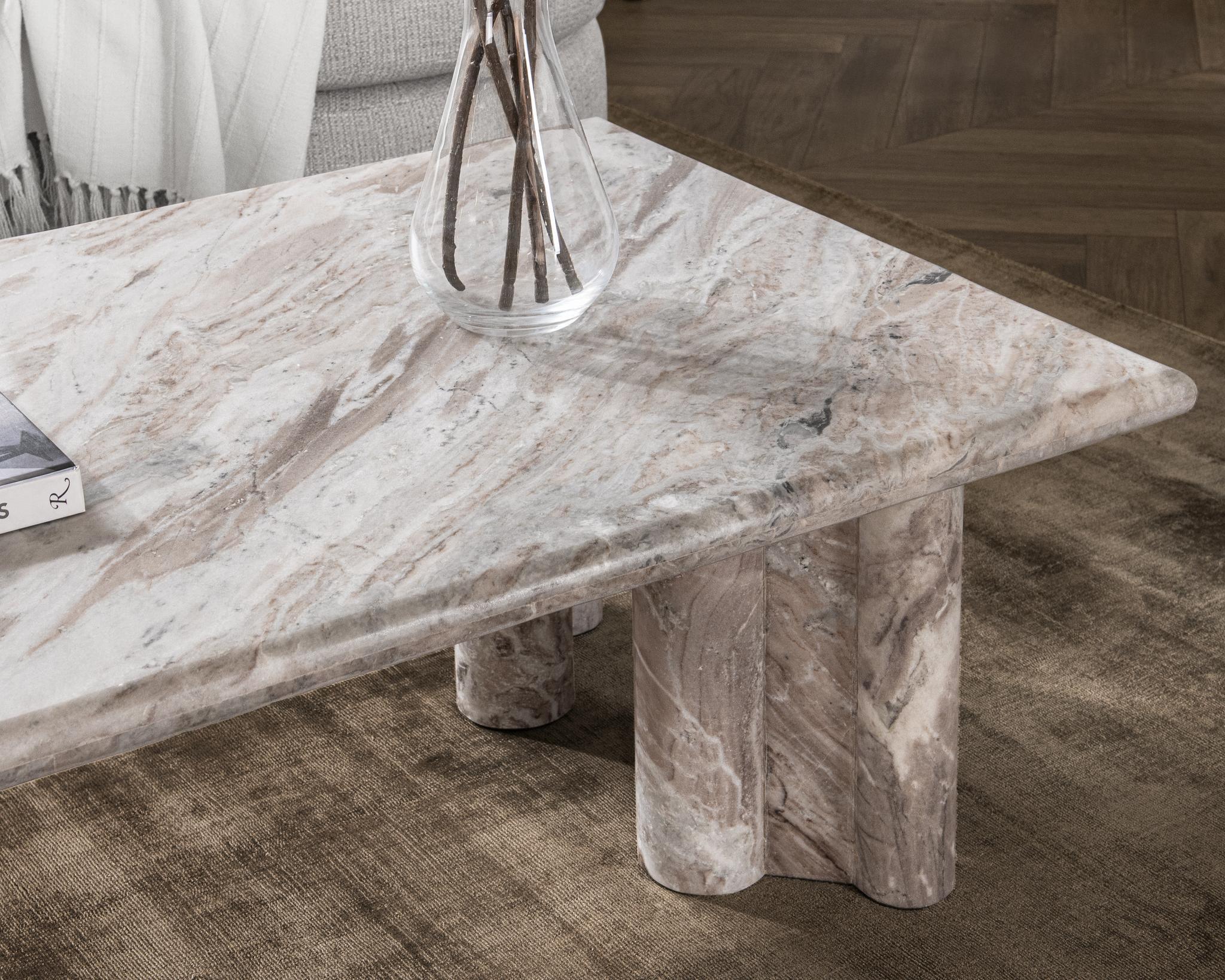 Bowman - Marble Rectangular Coffee Table - Rusty Gray, alternate view 9
