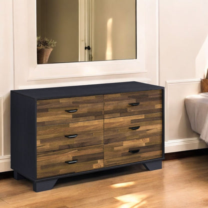 Eos - Dresser - Walnut & Black, alternate view 8 with velvet upholstery