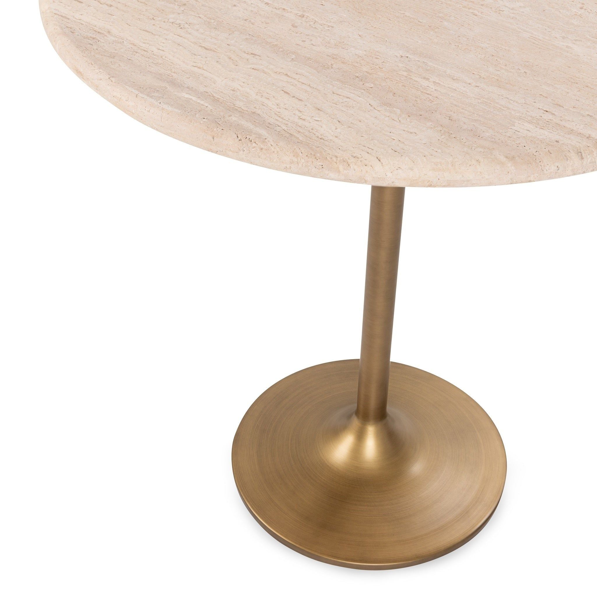 Malani - Travertine Gathering Table, alternate view 12 with metal