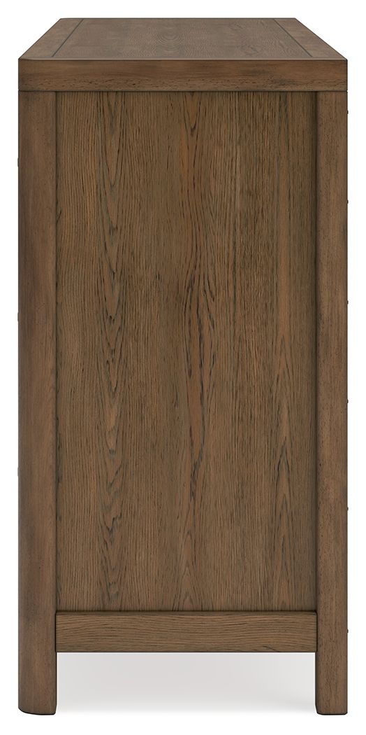 Cabalynn - Dresser - Light Brown, alternate view 9 with wood construction