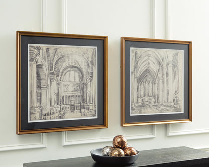 Downyard Wall Art Set (Set of 2) Black / Beige, gallery image 5
