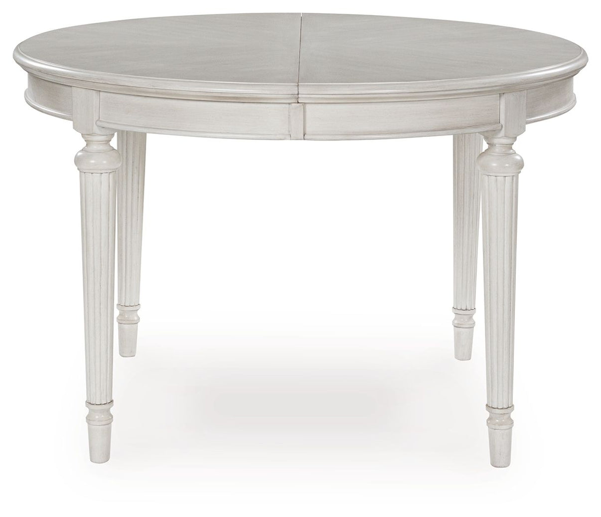 Montelaine - Oval Dining Room Extension Table - Antique White, alternate view 7 with wood construction