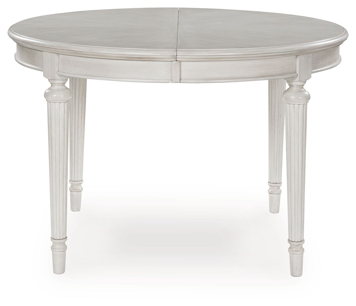 Montelaine - Oval Dining Room Extension Table - Antique White, alternate view 7 with wood construction
