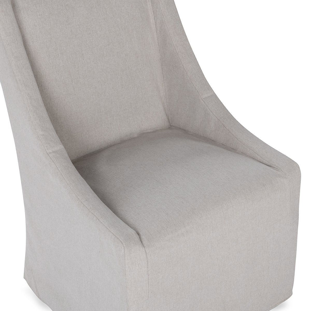 Warwick - Upholstered Rolling Dining Chair, alternate view 28 with polyester fabric