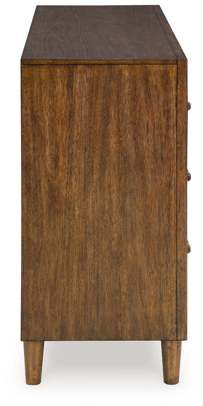Lyncott - Dresser - Brown, alternate view 8 with wood construction