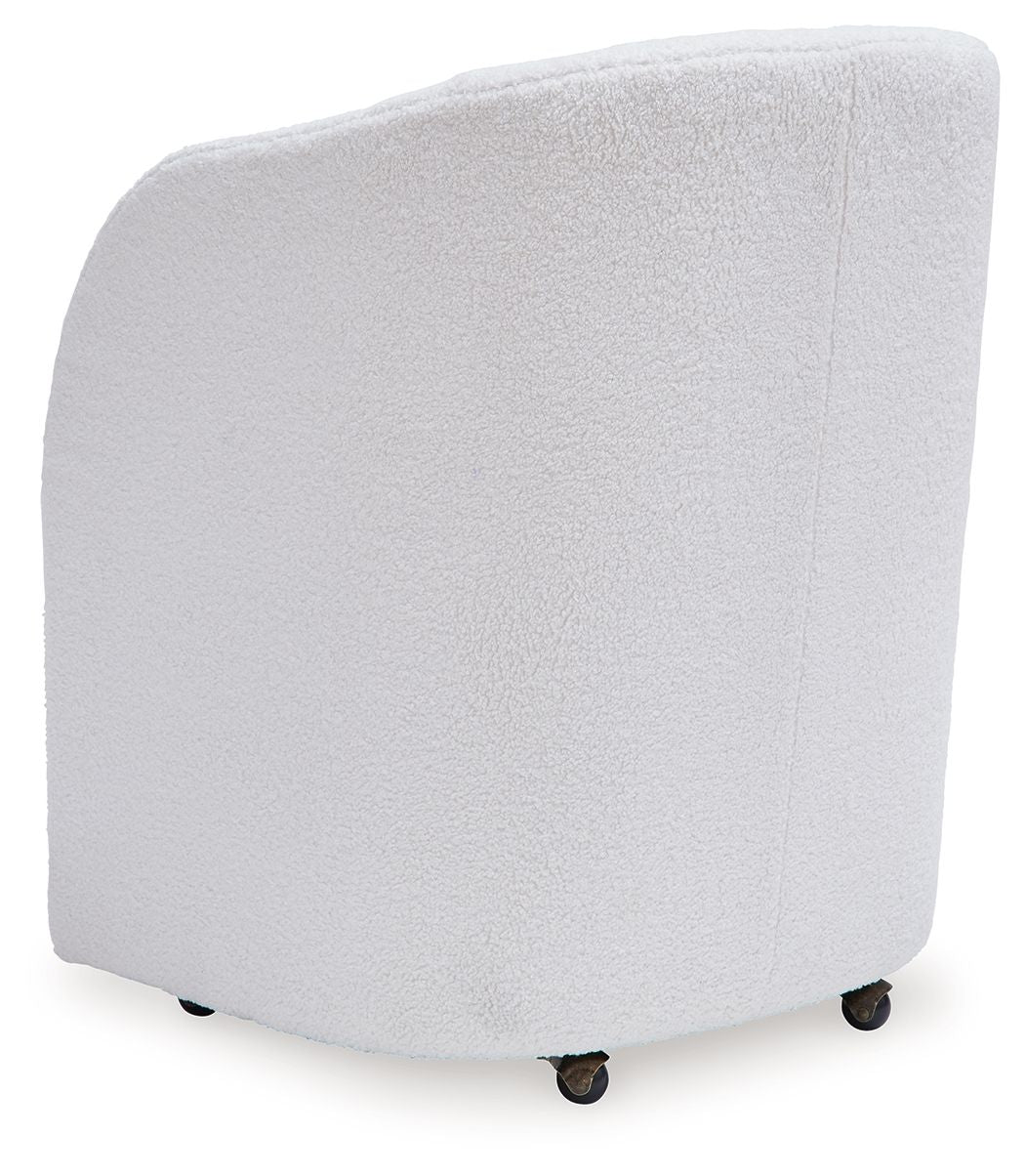 Rowanbeck - Dining Upholstered Arm Chair (Set of 2) - Ivory, alternate view 8 with polyester fabric