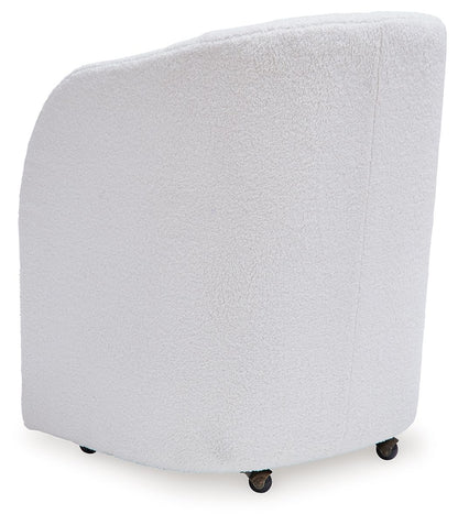 Rowanbeck - Dining Upholstered Arm Chair (Set of 2) - Ivory, alternate view 8 with polyester fabric