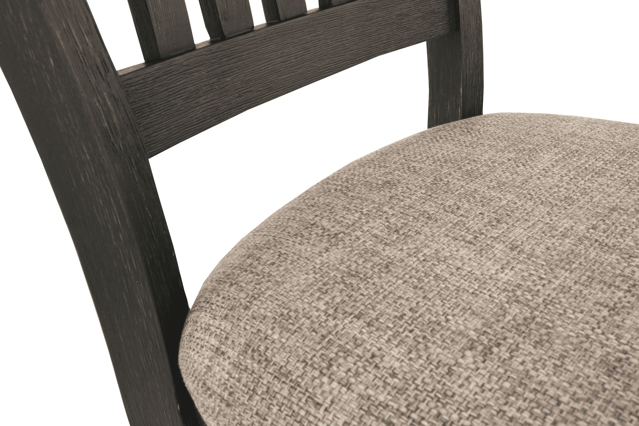 Tyler Creek - Dining UPH Side Chair (Set of 2) - Slatback - Black / Grayish Brown, alternate view 8 with polyester fabric