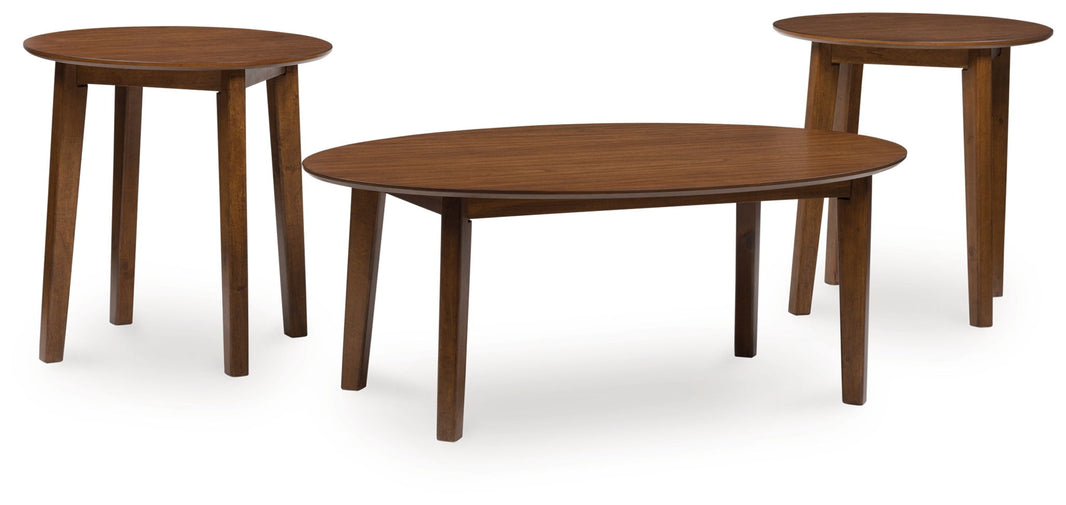 Gordonay - Occasional Table Set (Set of 3) - Brown, product view with wood construction