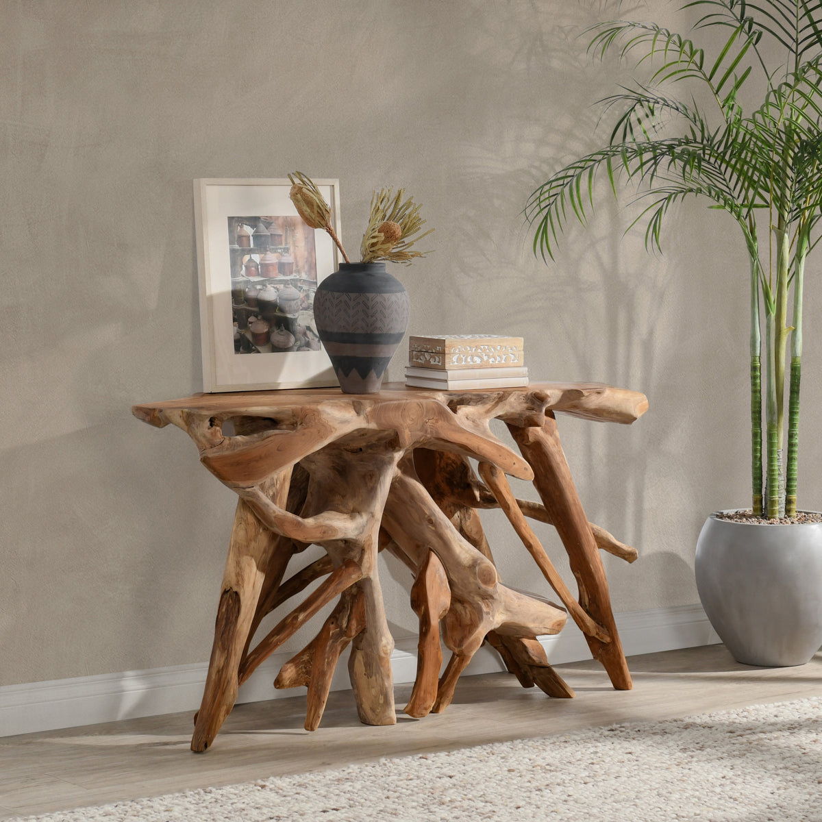 Cypress - Root Console Table, alternate view 34 with wood construction