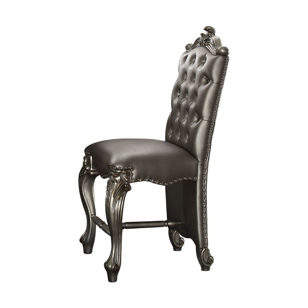Versailles - Counter Height Chair, alternate view 3 with leather upholstery