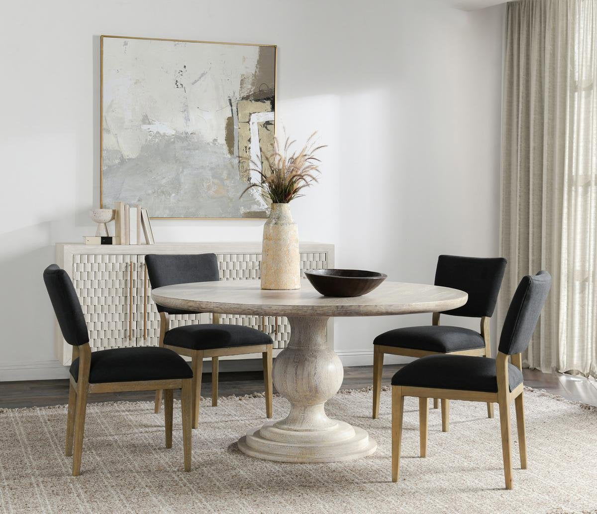 Hera - Round Dining Table, alternate view 31 with wood construction