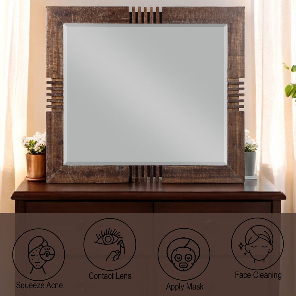 Andria - Mirror - Reclaimed Oak, alternate view 6 with wood construction