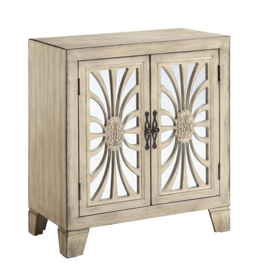 Nalani - Console Cabinet - Antique White, product view with wood construction