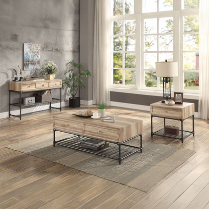 Brantley II - Sofa Table - Oak & Sandy Black, alternate view 7