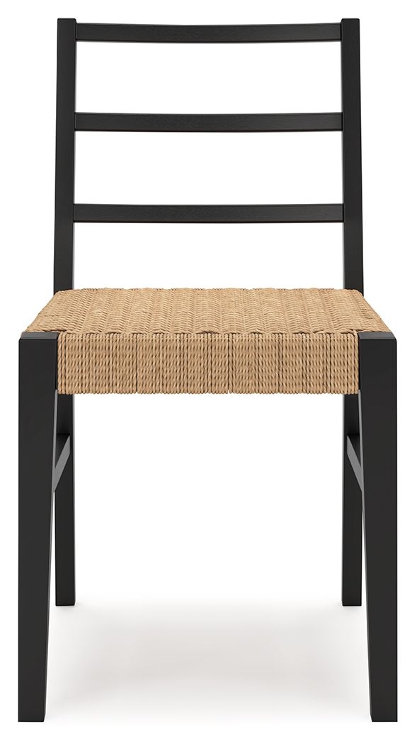 Isanti - Dining Room Side Chair (Set of 2) - Light Brown / Black, alternate view 8 with solid wood