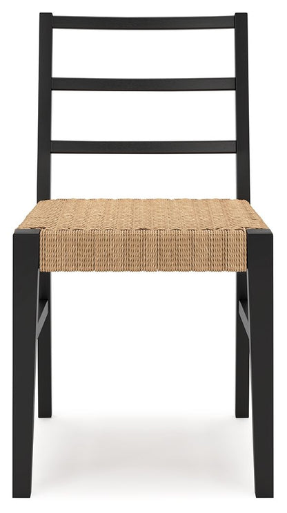 Isanti - Dining Room Side Chair (Set of 2) - Light Brown / Black, alternate view 8 with solid wood