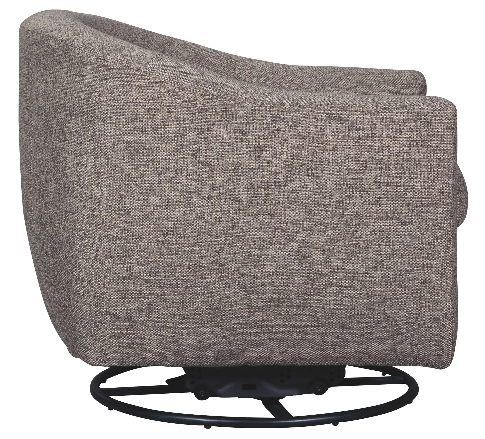 Upshur - Swivel Glider Accent Chair - Taupe, alternate view 8 with polyester fabric