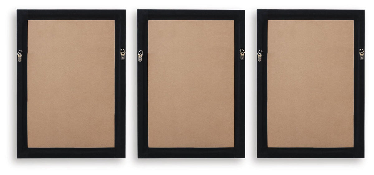 Janisburg Wall Art Set (Set of 3) Black / White / Brown, gallery image 5