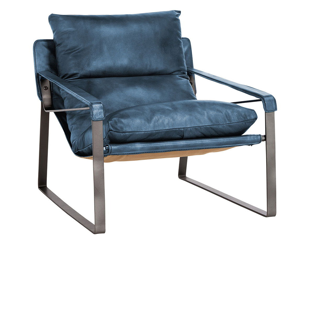 Morgan - Accent Chair, product view with top-grain leather