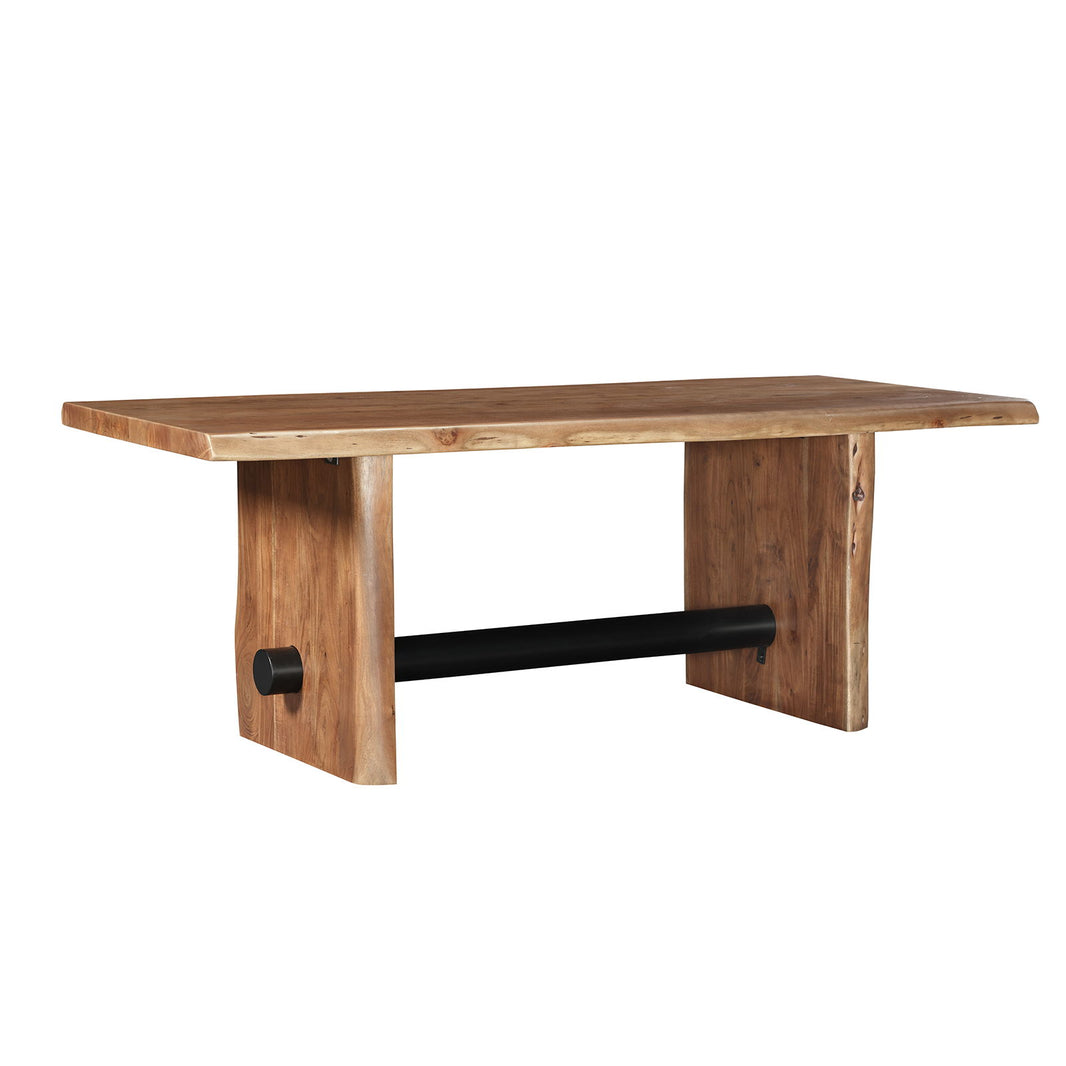 Brinton - 80" Dining Table - Acorn Brown, product view with wood construction