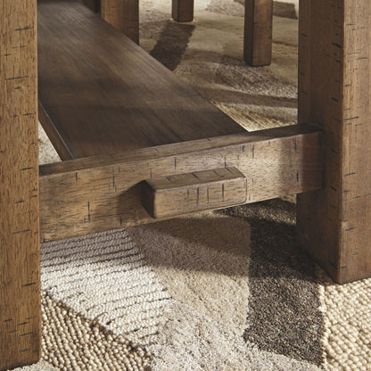 Moriville - Rectangular Dining Table Set - Counter Height, alternate view 14 with wood construction