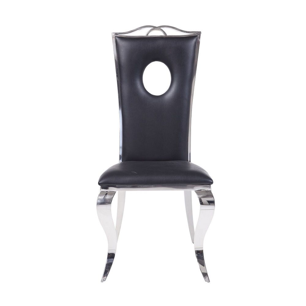 Cyrene - Glam - Side Chair, alternate view 16 with leather upholstery