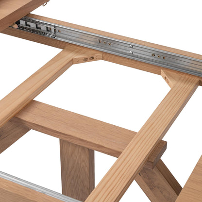 Marla - Extendable Dining Table - Natural Mist, alternate view 8 with wood construction