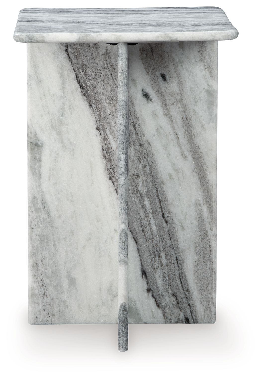Keithwell - Square Accent Table - Gray, alternate view 8 with marble