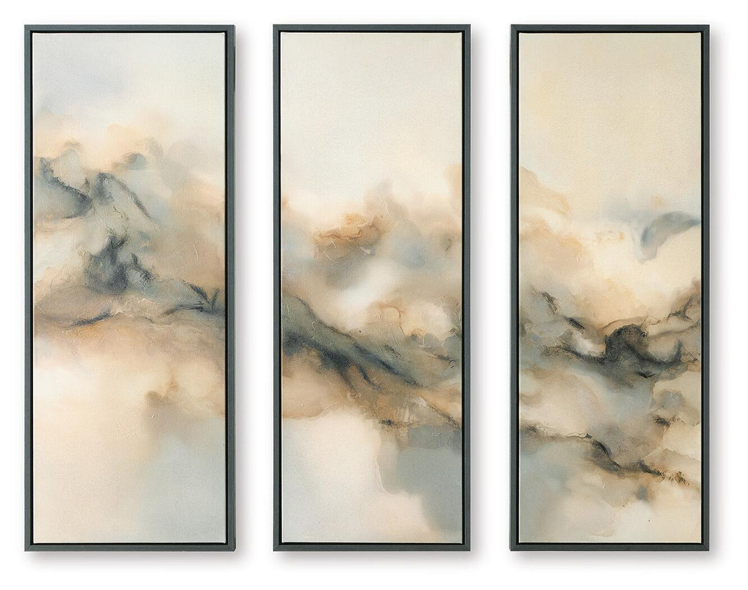 Larrondale Wall Art Set (Set of 3) Black / Gray / Brown