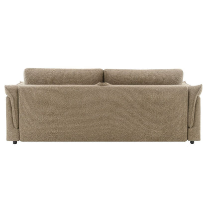Turpin - Sofa With Sleeper, 2 Pillows & Storage - Brown Boucle