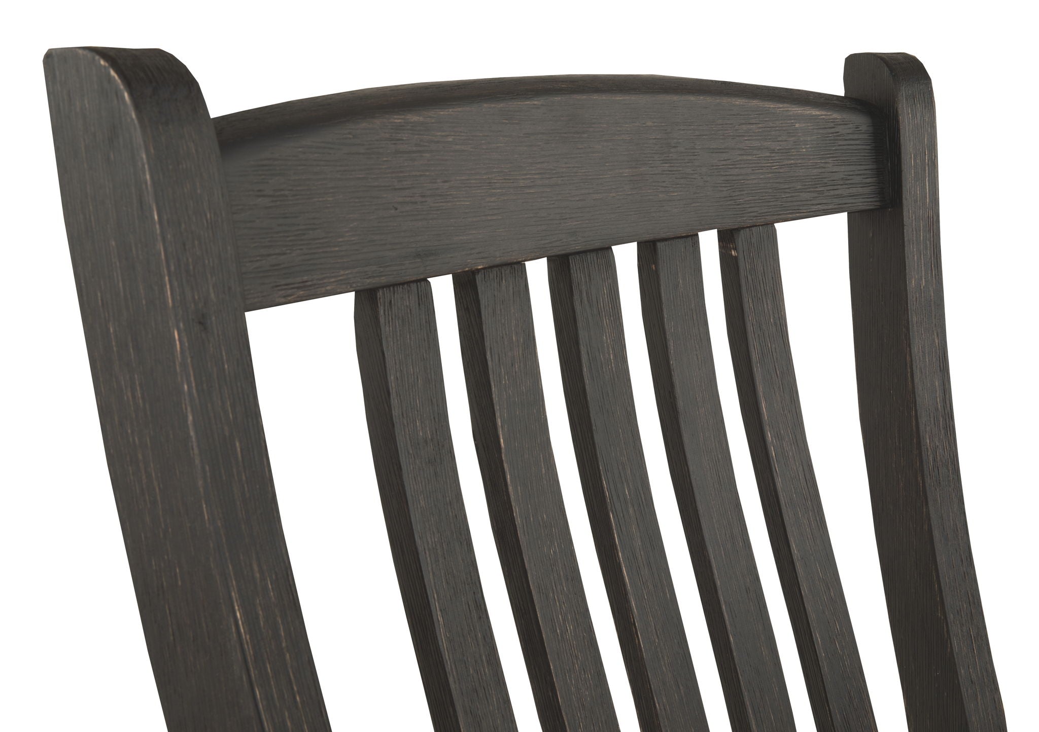 Tyler Creek - Dining UPH Side Chair (Set of 2) - Slatback - Black / Grayish Brown, alternate view 9 with polyester fabric