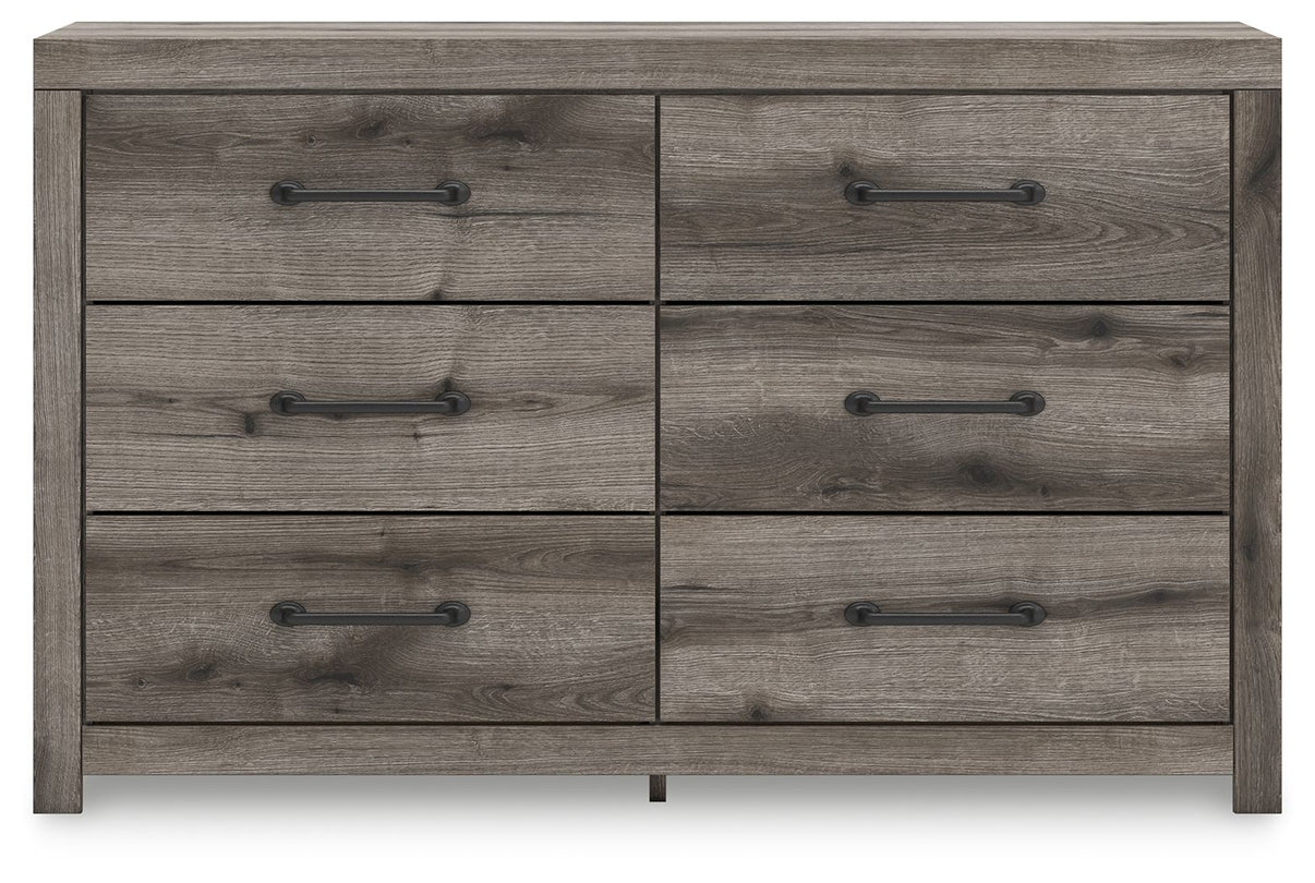 Graystorm - Six Drawer Dresser, alternate view 17 with linen fabric