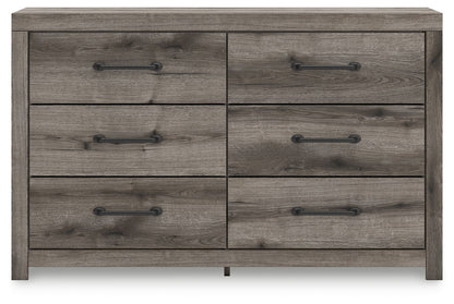 Graystorm - Six Drawer Dresser, alternate view 17 with linen fabric