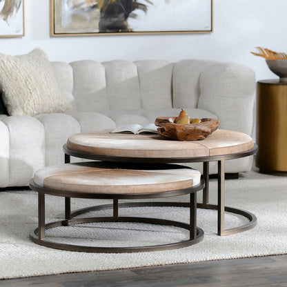 Hayword - Hide Nesting Coffee Tables (Set of 2), alternate view 5 with metal