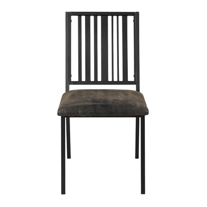 Zudora - Side Chair (Set of 2) - Synthetic Leather & Black