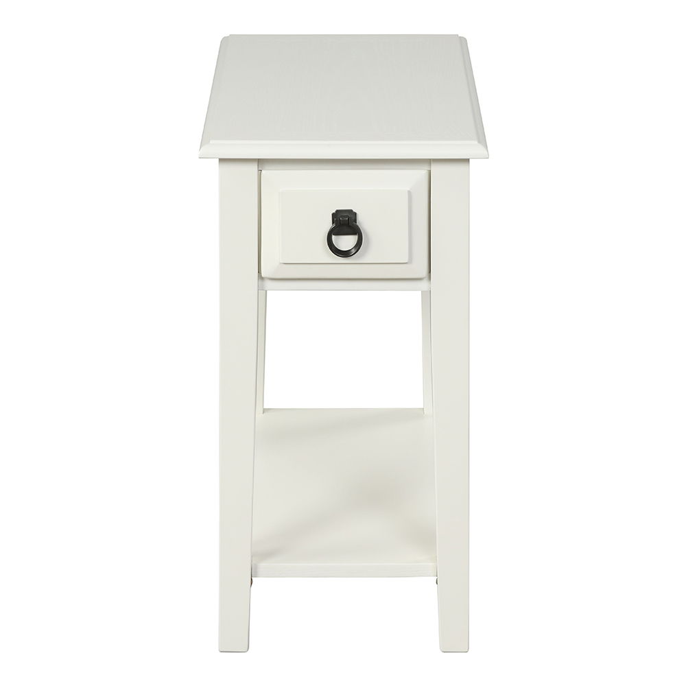 Jeana - Accent Table - White, alternate view 5 with wood construction