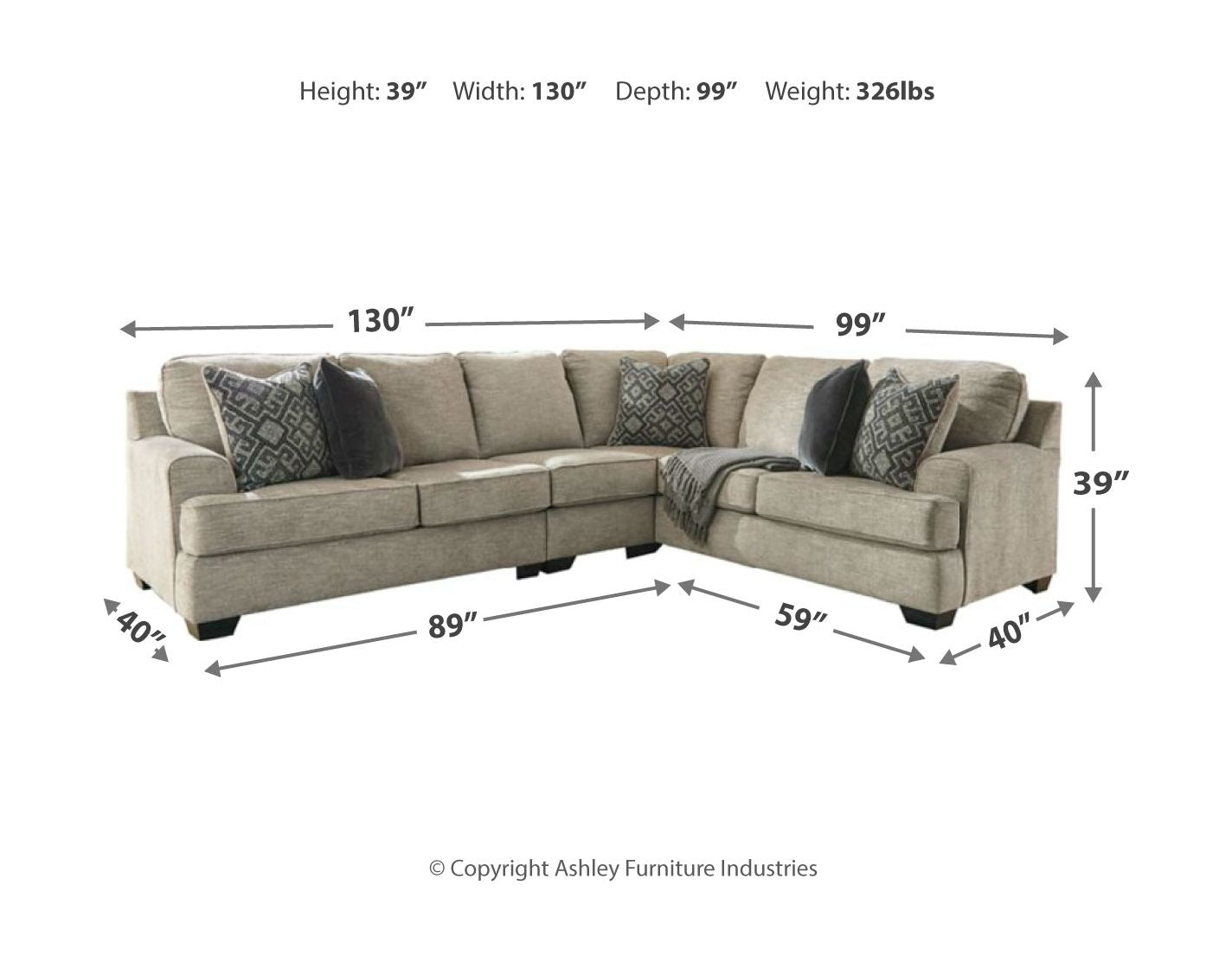 Bovarian - Sectional Set, alternate view 9 with stone