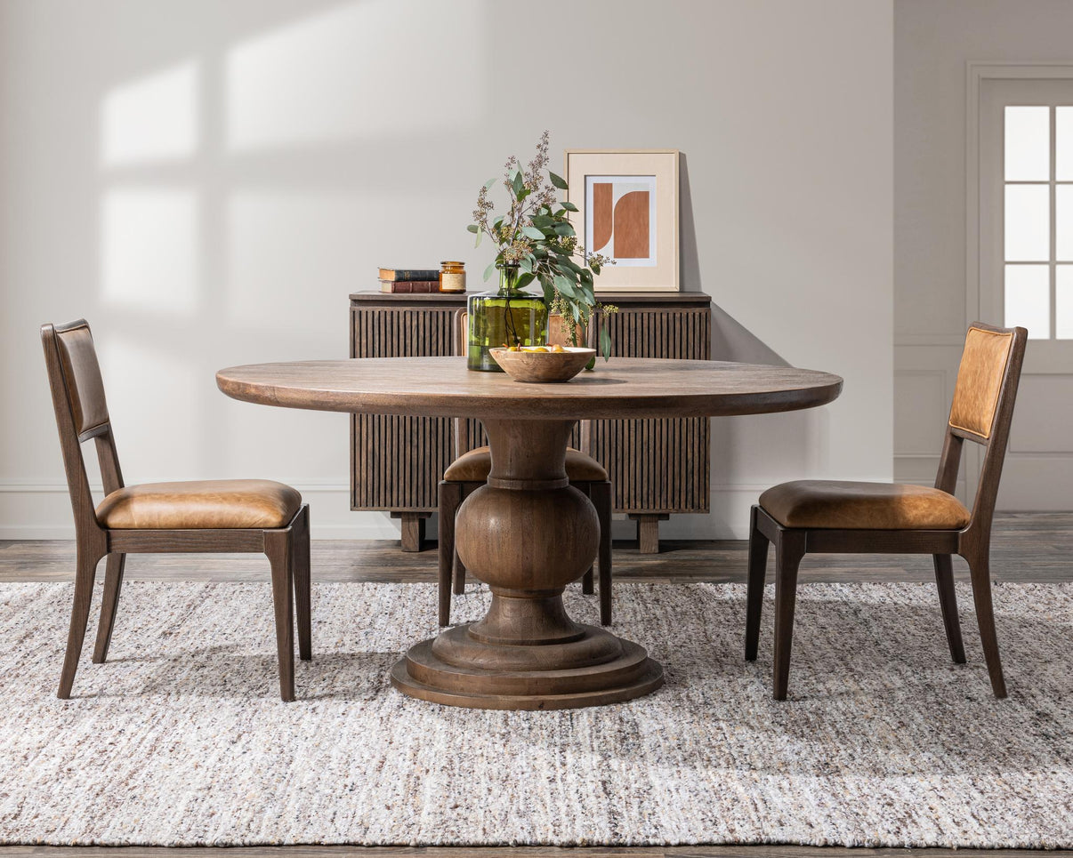Hera - Round Dining Table, alternate view 32 with wood construction
