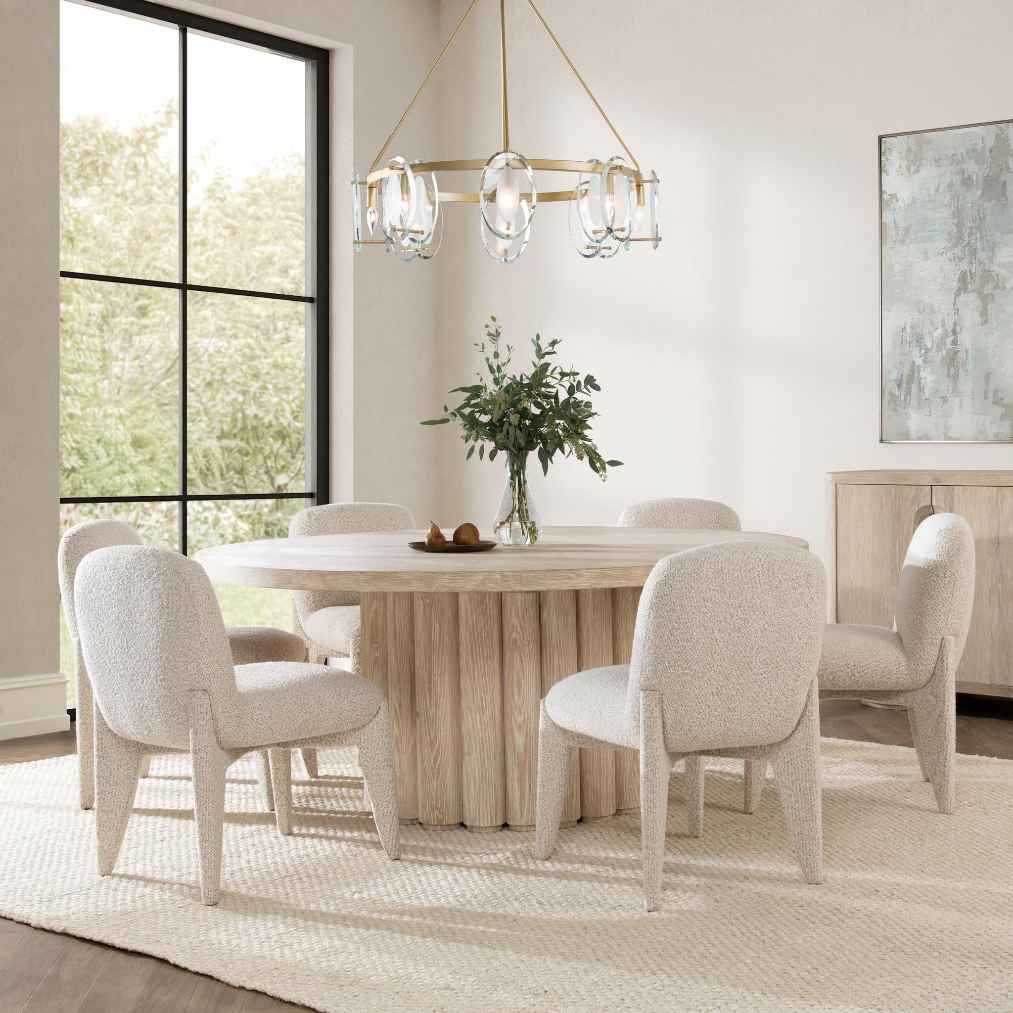 Danson - Upholstered Dining Chair - Fallow Ivory, alternate view 9 with wood construction