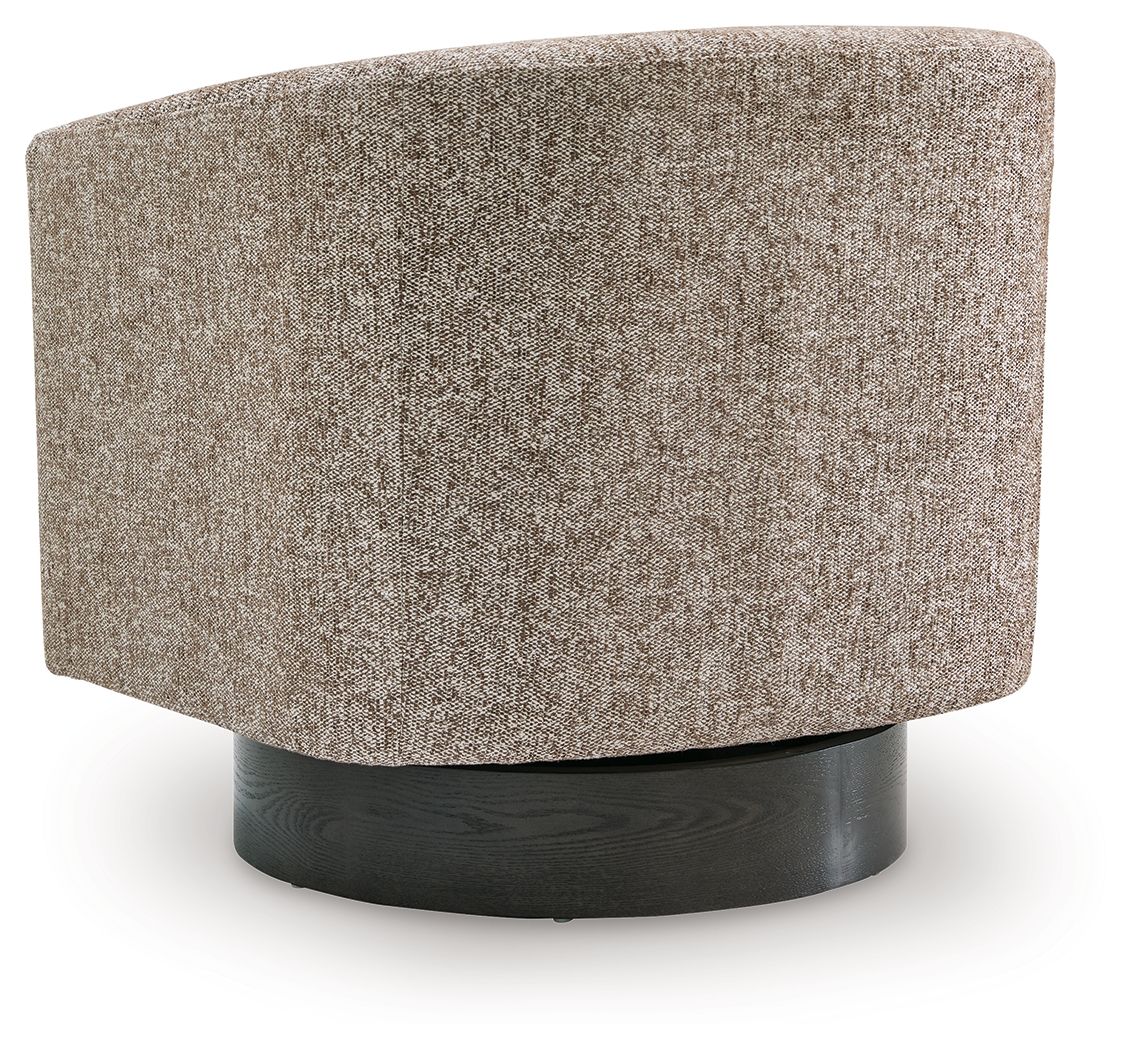 Jorryn - Swivel Accent Chair - Brown, alternate view 6 with polyester fabric