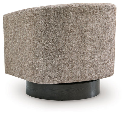 Jorryn - Swivel Accent Chair - Brown, alternate view 6 with polyester fabric